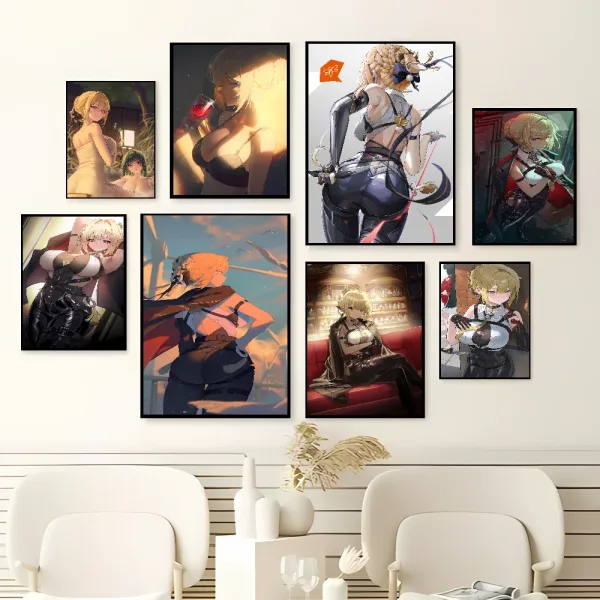 XL Popular Hot Kawaii Evelyn Fashion Zenless Zone Zero Poster Painting Print for Home Living Room Bedroom Decorative Pictures — image 5