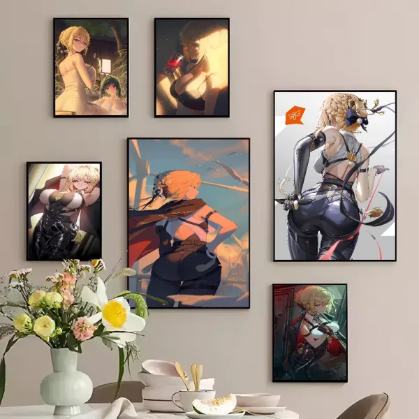 XL Popular Hot Kawaii Evelyn Fashion Zenless Zone Zero Poster Painting Print for Home Living Room Bedroom Decorative Pictures — image 6