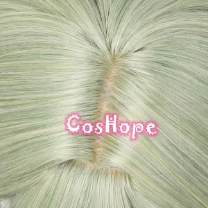 ZZZ Caesar King Cosplay Wig 90cm Long Green Wig Cosplay Anime Cosplay Wigs Heat Resistant Synthetic