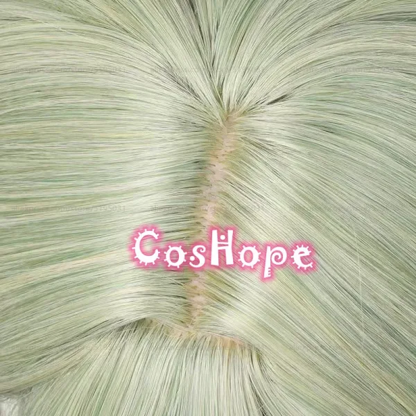 ZZZ Caesar King Cosplay Wig 90cm Long Green Wig Cosplay Anime Cosplay Wigs Heat Resistant Synthetic — image 5