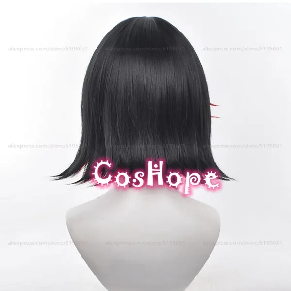ZZZ Ellen Joe Cosplay 35cm Short Black Red Mixed Wig Cosplay Anime Cosplay Wigs Heat Resistant Synthetic Wigs — image 5