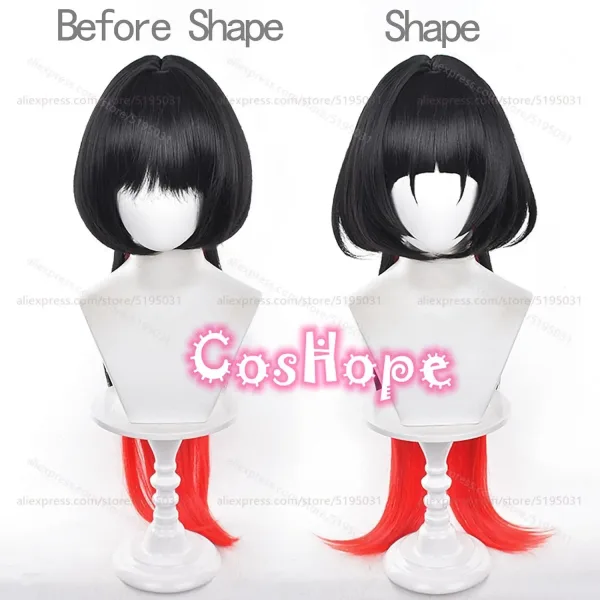 ZZZ Jane Doe Cosplay Wig 90cm Long Hair Black Gradient Orange Red Wig Cosplay Anime Wigs Heat Resistant Synthetic Wigs — image 2