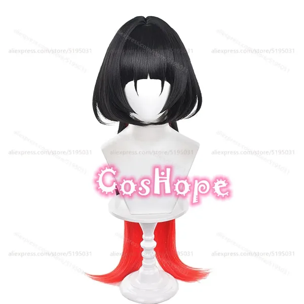 ZZZ Jane Doe Cosplay Wig 90cm Long Hair Black Gradient Orange Red Wig Cosplay Anime Wigs Heat Resistant Synthetic Wigs — image 3