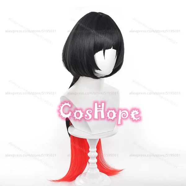 ZZZ Jane Doe Cosplay Wig 90cm Long Hair Black Gradient Orange Red Wig Cosplay Anime Wigs Heat Resistant Synthetic Wigs — image 4