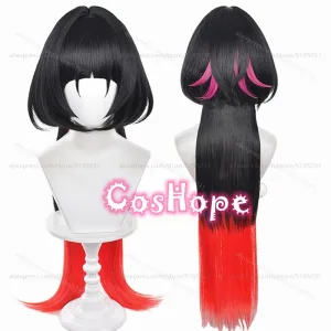 ZZZ Jane Doe Cosplay Wig 90cm Long Hair Black Gradient Orange Red Wig Cosplay Anime Wigs Heat Resistant Synthetic Wigs