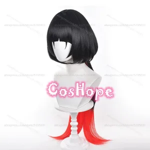 ZZZ Jane Doe Cosplay Wig 90cm Long Hair Black Gradient Orange Red Wig Cosplay Anime Wigs Heat Resistant Synthetic Wigs
