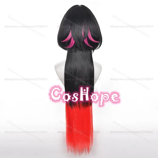 ZZZ Jane Doe Cosplay Wig 90cm Long Hair Black Gradient Orange Red Wig Cosplay Anime Wigs Heat Resistant Synthetic Wigs — image 6