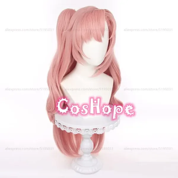 ZZZ Nicole Demara Cosplay Wig 80cm Long Wig with Double Ponytails Pink Wig Cosplay Anime Wigs Heat Resistant Synthetic Wigs — image 3