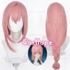 ZZZ Tsukishiro Yanagi Cosplay Wig 70cm Long Braided Pink Wig Cosplay Anime Cosplay Wigs Heat Resistant Synthetic Wigs