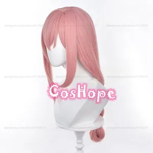 ZZZ Tsukishiro Yanagi Cosplay Wig 70cm Long Braided Pink Wig Cosplay Anime Cosplay Wigs Heat Resistant Synthetic Wigs
