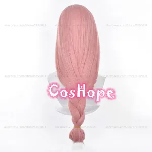 ZZZ Tsukishiro Yanagi Cosplay Wig 70cm Long Braided Pink Wig Cosplay Anime Cosplay Wigs Heat Resistant Synthetic Wigs