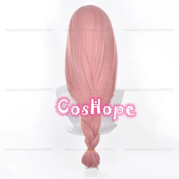 ZZZ Tsukishiro Yanagi Cosplay Wig 70cm Long Braided Pink Wig Cosplay Anime Cosplay Wigs Heat Resistant Synthetic Wigs — image 5