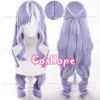 ZZZ Vivian Cosplay Wig 80cm Long Curly Purple White Wig Cosplay Anime Cosplay Wigs Heat Resistant Synthetic Wigs for Costume