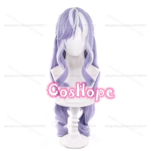 ZZZ Vivian Cosplay Wig 80cm Long Curly Purple White Wig Cosplay Anime Cosplay Wigs Heat Resistant Synthetic Wigs for Costume