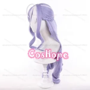 ZZZ Vivian Cosplay Wig 80cm Long Curly Purple White Wig Cosplay Anime Cosplay Wigs Heat Resistant Synthetic Wigs for Costume