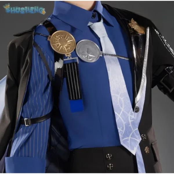 Zenless Zone Zero Cosplay Hugo Vlad Ravenlock Halloween Costume Carnival New Uniform Props Wig Set Men Women Handsome Uniform — image 3