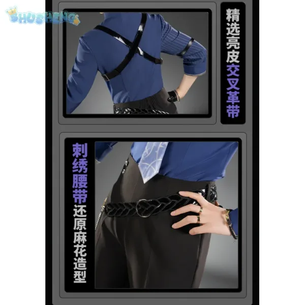 Zenless Zone Zero Cosplay Hugo Vlad Ravenlock Halloween Costume Carnival New Uniform Props Wig Set Men Women Handsome Uniform — image 6