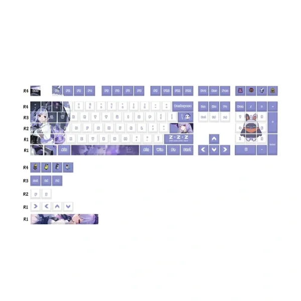 Zenless Zone Zero Toys Vivian Keycap Game Character & Vivian Display Keyboard ZZZ Mockingbird 128 Keycap