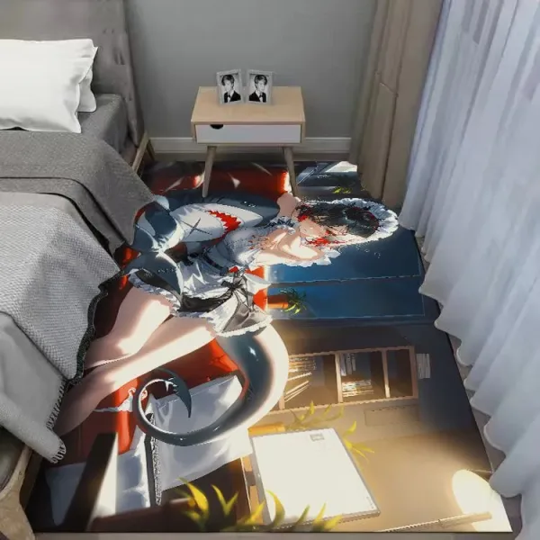 Zenless Zone Zero Ellen Joe Bedroom Bedside Carpet, Game Room E-Sports Large Size Hd Game Carpet