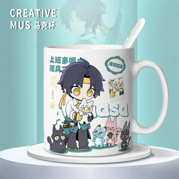 Zenless Zone Zero Asaba Harumasa Mug Cute Student Office Coffee Cup