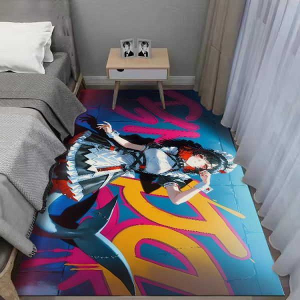 Zenless Zone Zero Ellen Joe Bedroom Bedside Carpet, Game Room E-Sports Large Size Hd Game Carpet