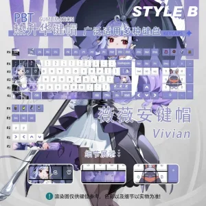 Zenless Zone Zero Toys Vivian Keycap Game Character & Vivian Display Keyboard ZZZ Mockingbird 128 Keycap