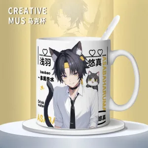 Zenless Zone Zero Asaba Harumasa Mug Cute Student Office Coffee Cup