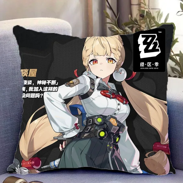 Zenless Zone Zero Alice Thymefield & Ukinami Yuzuha Double Sided Pillow – Cushion Includes Pillow Insert , ZZZ Character Throw Pillow