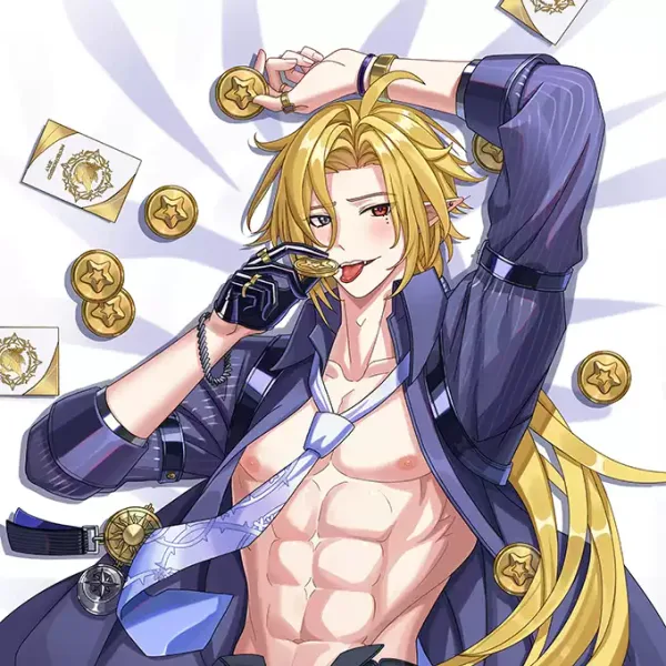 Zenless Zone Zero Hugo Vlad Dakimakura Hug Body Pillow Case 2-Side Hugo Vlad Peachskin Dakimakura Hugging Pillow Case Long Body Cover