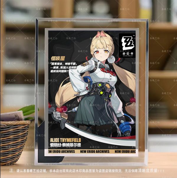 Zenless Zone Zero Alice Thymefield & Ukinami Yuzuha Zzz Agent Crystal Photo Frame Ornaments