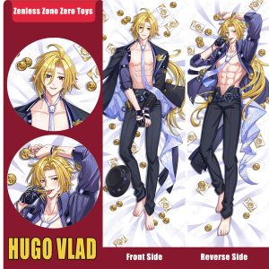 Zenless Zone Zero Hugo Vlad Dakimakura Hug Body Pillow Case 2-Side Hugo Vlad Peachskin Dakimakura Hugging Pillow Case Long Body Cover