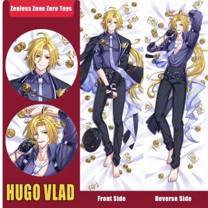 Zenless Zone Zero Hugo Vlad Dakimakura Hug Body Pillow Case 2-Side Hugo Vlad Peachskin Dakimakura Hugging Pillow Case Long Body Cover