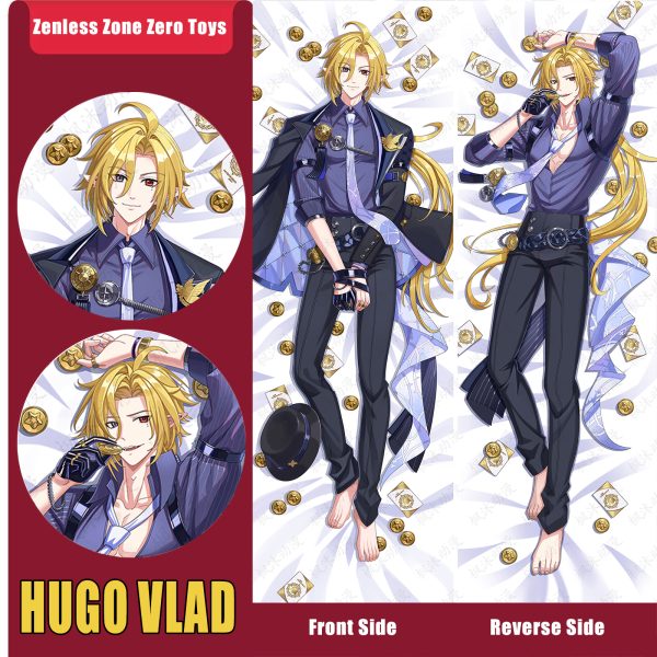 Zenless Zone Zero Hugo Vlad Dakimakura Hug Body Pillow Case 2-Side Hugo Vlad Peachskin Dakimakura Hugging Pillow Case Long Body Cover