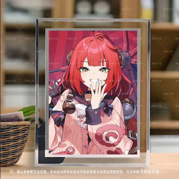 Zenless Zone Zero Alice Thymefield & Ukinami Yuzuha Zzz Agent Crystal Photo Frame Ornaments