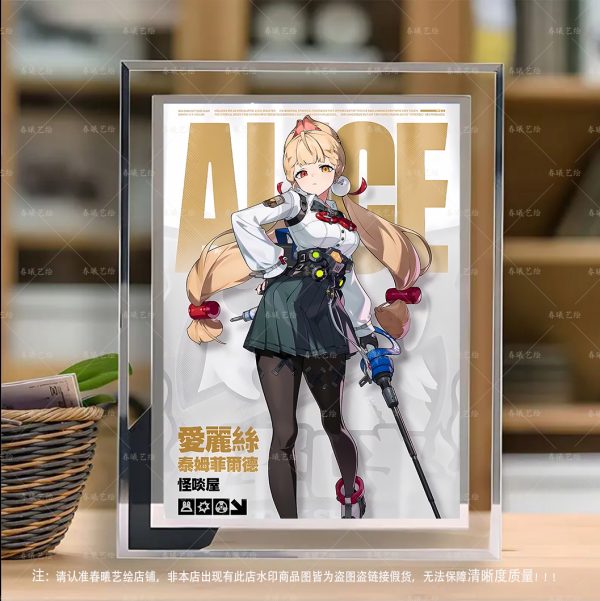 Zenless Zone Zero Alice Thymefield & Ukinami Yuzuha Zzz Agent Crystal Photo Frame Ornaments