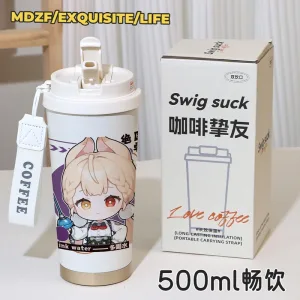 Zenless Zone Zero Alice Thymefield, Ukinami Yuzuha ZZZ 316 Thermos Cup Water Cup Straw Coffee Cup