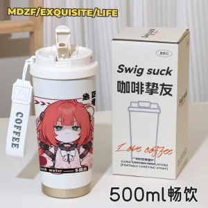 Zenless Zone Zero Alice Thymefield, Ukinami Yuzuha ZZZ 316 Thermos Cup Water Cup Straw Coffee Cup