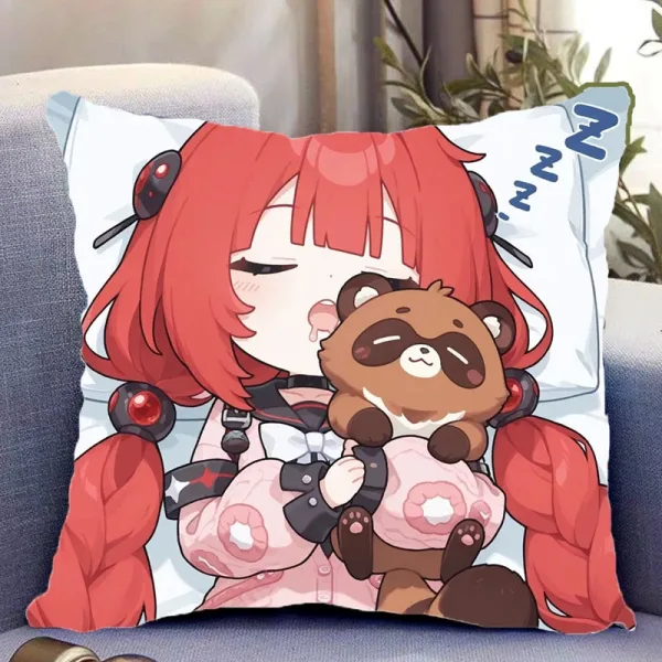 Zenless Zone Zero Alice Thymefield & Ukinami Yuzuha Double Sided Pillow – Cushion Includes Pillow Insert , ZZZ Character Throw Pillow