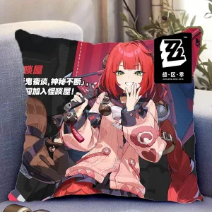 Zenless Zone Zero Alice Thymefield & Ukinami Yuzuha Double Sided Pillow – Cushion Includes Pillow Insert , ZZZ Character Throw Pillow