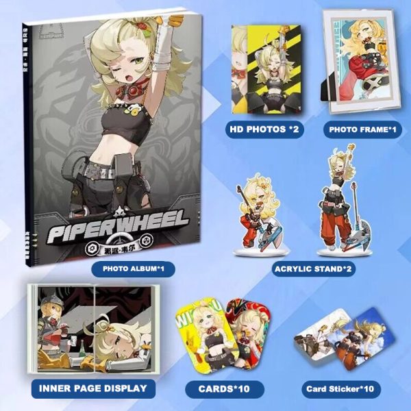 Zenless Zone Zero Piper Wheel Zzz Photobook Album Art Photo Book Set Poster Photocard Card Sticker Acrylic Stand Keychain Pin Badge