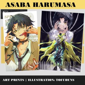 Zenless Zone Zero Toys - Asaba Harumasa Keychain, Sticker Asaba Harumasa Fan Merch