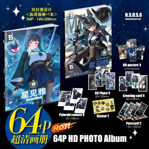 Zenless Zone Zero Hoshimi Miyabi Zzz Photobook Album Fan Art Photo Album Gift Set