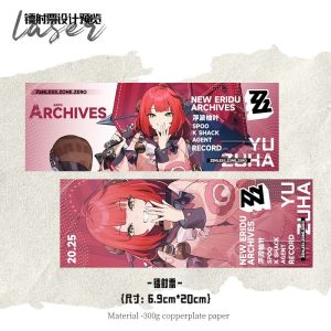 Zenless Zone Zero Ukinami Yuzuha Laser Paper Bookmark Postcard