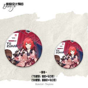 Zenless Zone Zero Ukinami Yuzuha Laser Paper Bookmark Postcard