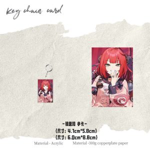 Zenless Zone Zero Ukinami Yuzuha Laser Paper Bookmark Postcard