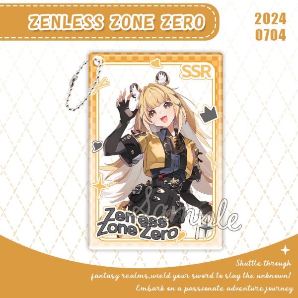 Zenless Zone Zero Ju Fufu Keychain – Ju Fufu Photo Pendant, ZZZ Backpack Charm