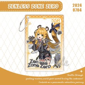 Zenless Zone Zero Ju Fufu Keychain – Ju Fufu Photo Pendant, ZZZ Backpack Charm