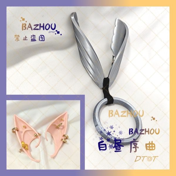 Zenless Zone Zero Hugo Vlad Cosplay Elf Ear Decorations, Hair Accessories Halloween Costume Decoration