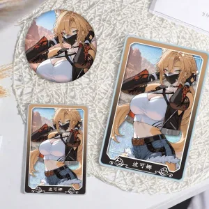 Zenless Zone Zero Pulchra Fellini Sand Mahjong Guka Bar, Birthday Gift Badge Display, Standing Cards, Student Creativity