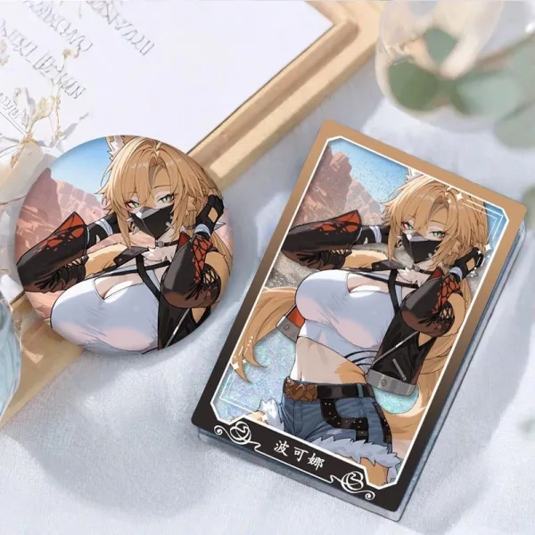 Zenless Zone Zero Pulchra Fellini Sand Mahjong Guka Bar, Birthday Gift Badge Display, Standing Cards, Student Creativity